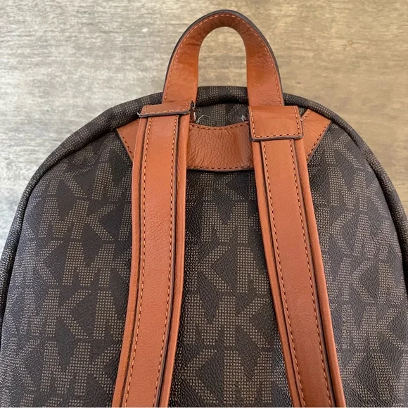 Michael Kors Dark Brown Monogram large Backpack - Picture 11 of 16